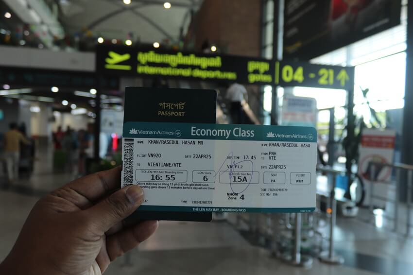 On the way to the immigration at Phnom Penh International Airport in Cambodia On the way to the immigration at Phnom Penh International Airport in Cambodia